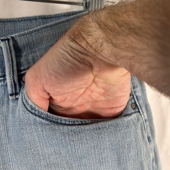 Levis 515 Capri Jeans Women's 14 Light Wash Denim Cotton Blend Rolled Hem - Picture 5 of 12